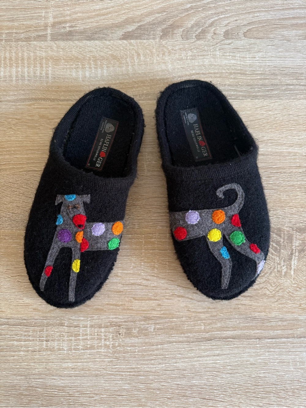 Haflinger dog wool slippers Sz 38/7